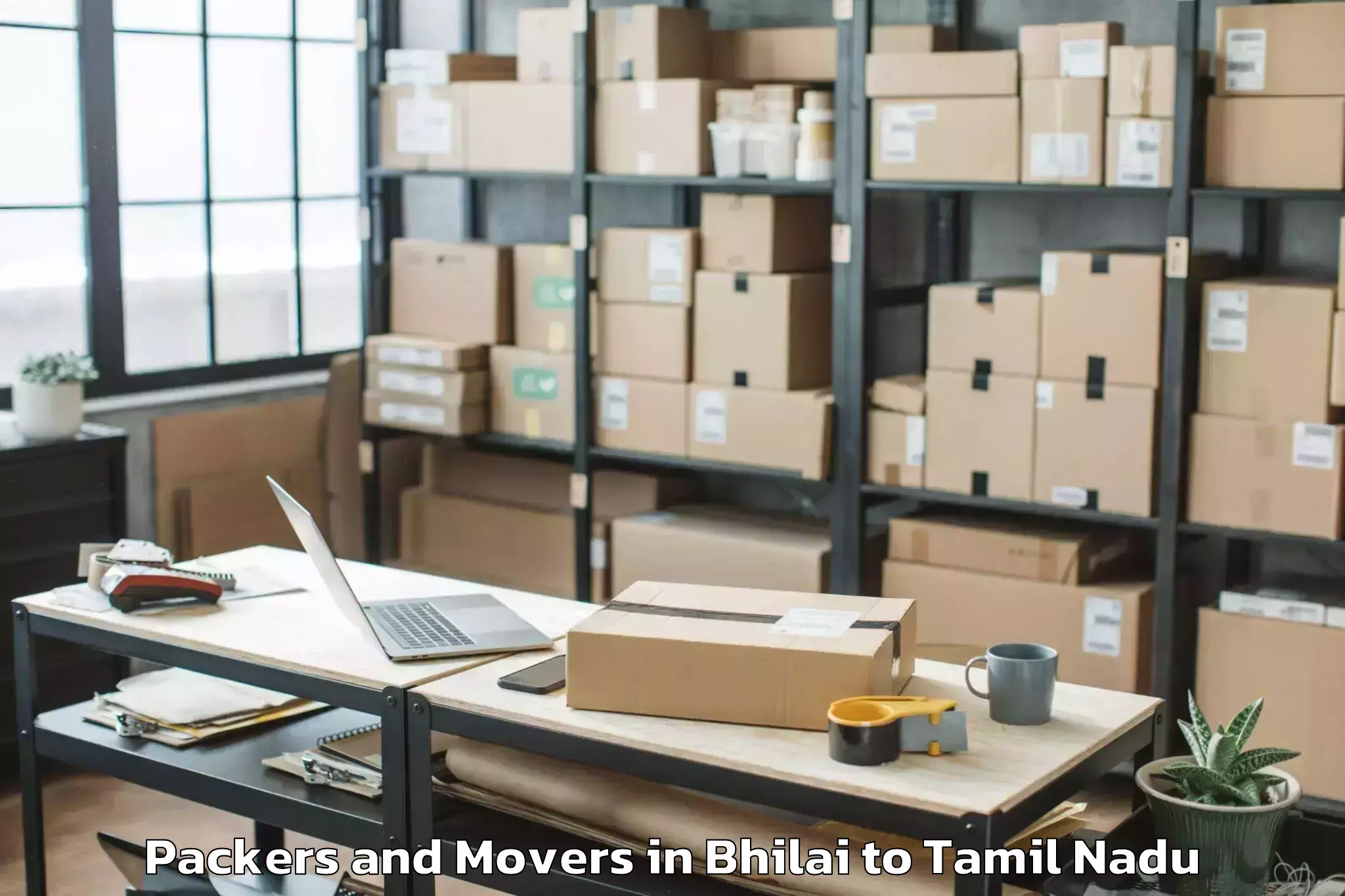 Trusted Bhilai to Alangudi Packers And Movers